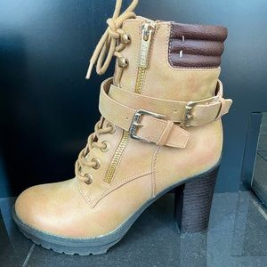 Guess Combat Style 3.5” Heeled Boot